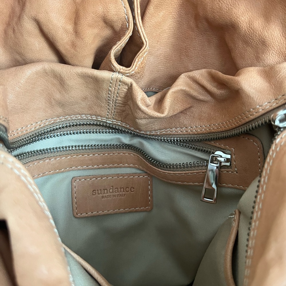 Sundance Plentitude Of Pockets Bag Tan Italian Leather - Picture 3 of 7